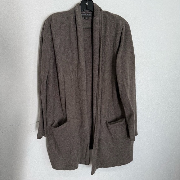 Barefoot Dreams Sweaters - Barefoot Dreams Cozy Chic Lite Cardigan Light Brown Women’s Plus Size 1X